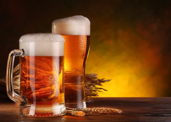 Zátiší s točené pivo — Stock fotografie