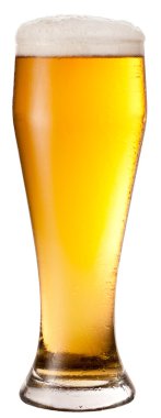 Frosty glass of light beer clipart