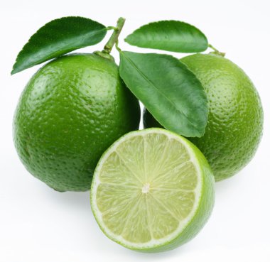 Lime with leaves clipart