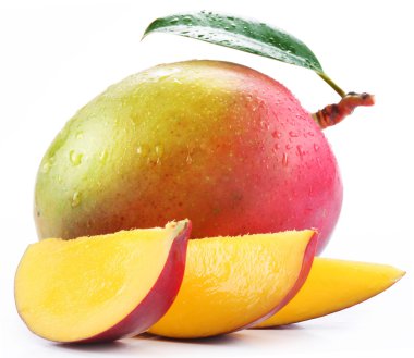 Mango with slices clipart