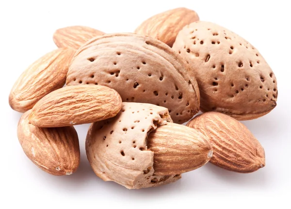 Groep van amandel noten. — Stockfoto