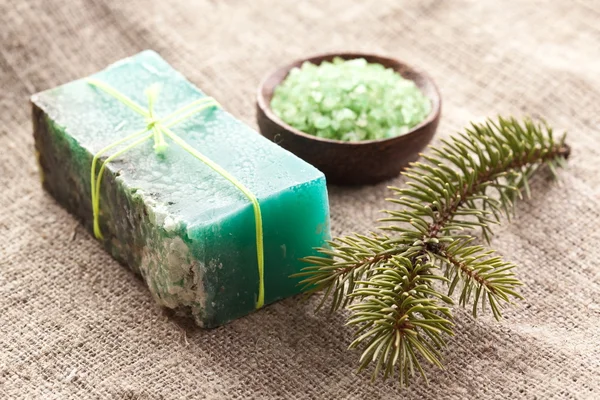 Pine zeep met zeezout. — Stockfoto