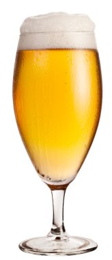 Frosty glass of light beer clipart