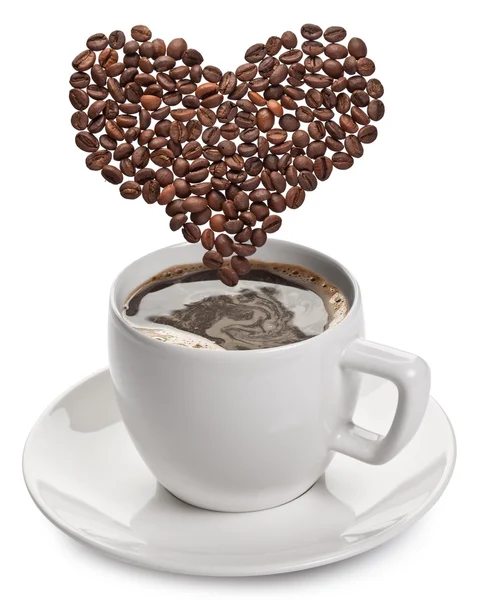 하얀 배경에 있는 커피 잔. — 스톡 사진