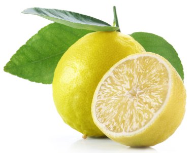 beyaz zemin üzerine dilim limon