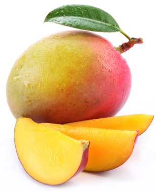 Mango with slices clipart