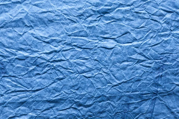 Obrazu textury zmačkaný papír modrý. — Stock fotografie