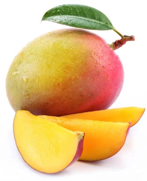 Mango dilimleri ile — Stok fotoğraf