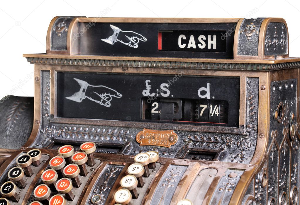 Old-style cash register.