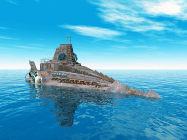 Fantasy Submarine clipart