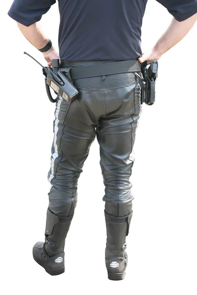 stock image Policeman in uniform for motobike