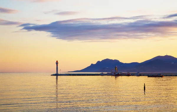 stock image Lighthouse by coast