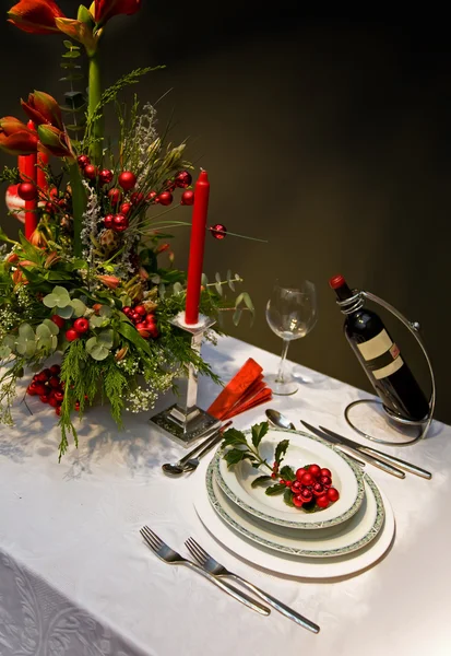 クリスマス テーブルの上の装飾 — ストック写真