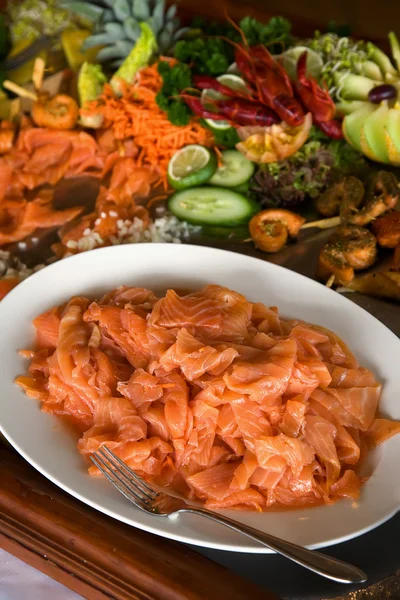 Prato de salmão — Fotografia de Stock