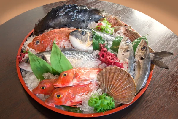 Сира риба на лотку — стокове фото