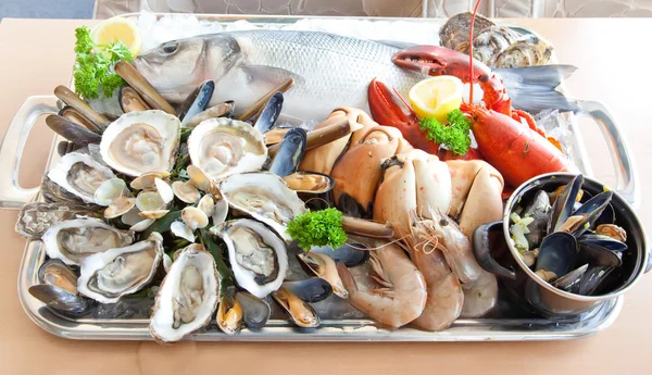 Seafood tray — Stock Photo, Image