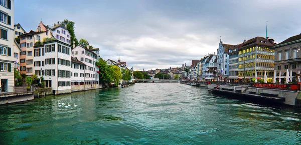 Panorama de la tarde Zurich — Foto de Stock