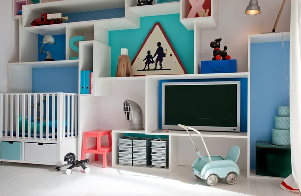 Детская комната в стиле ретро — стоковое фото