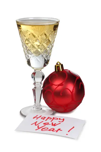 Card and wine — Stock Photo, Image