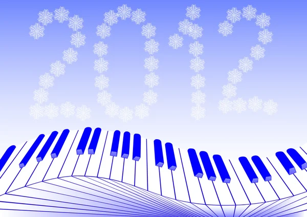 Tasten Piano Neujahr — Stockfoto