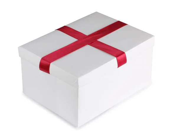 White box and bow — Stock Photo, Image