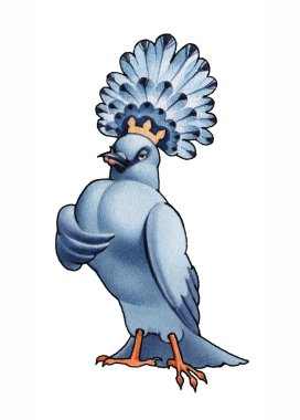 Beautiful crowned pigeon (goura) from New Guinea clipart
