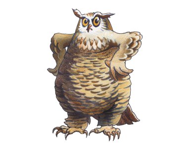 Eagle owl clipart