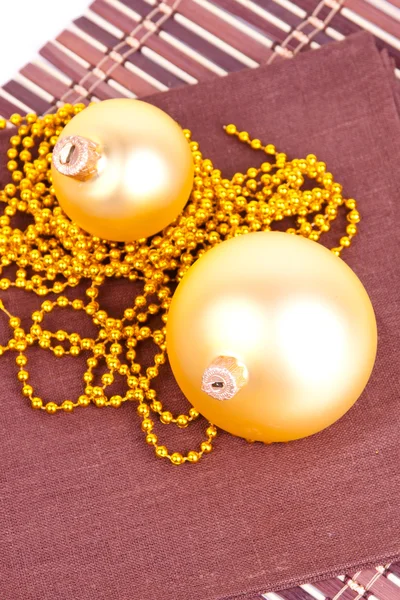 Christmas golden balls — Stock Photo, Image