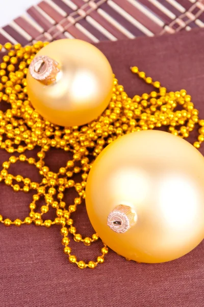 Christmas golden balls — Stock Photo, Image