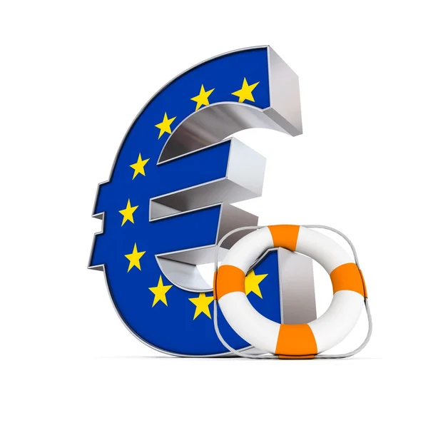 Lifebelt for the Euro — Stock Photo, Image