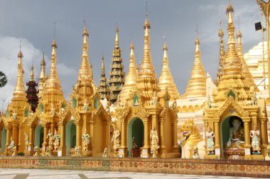 Golden stupas clipart