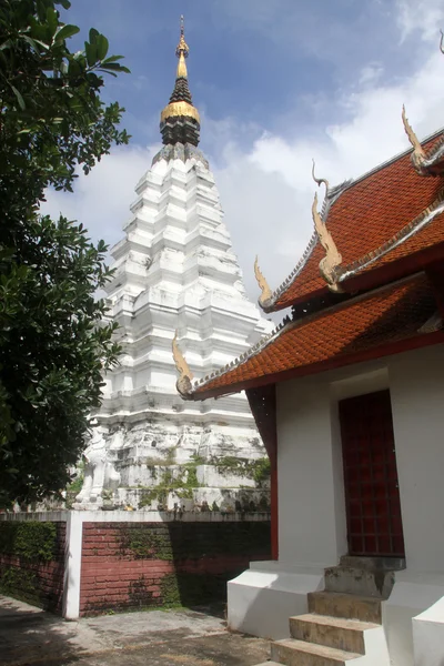 Beyaz stupa — Stok fotoğraf