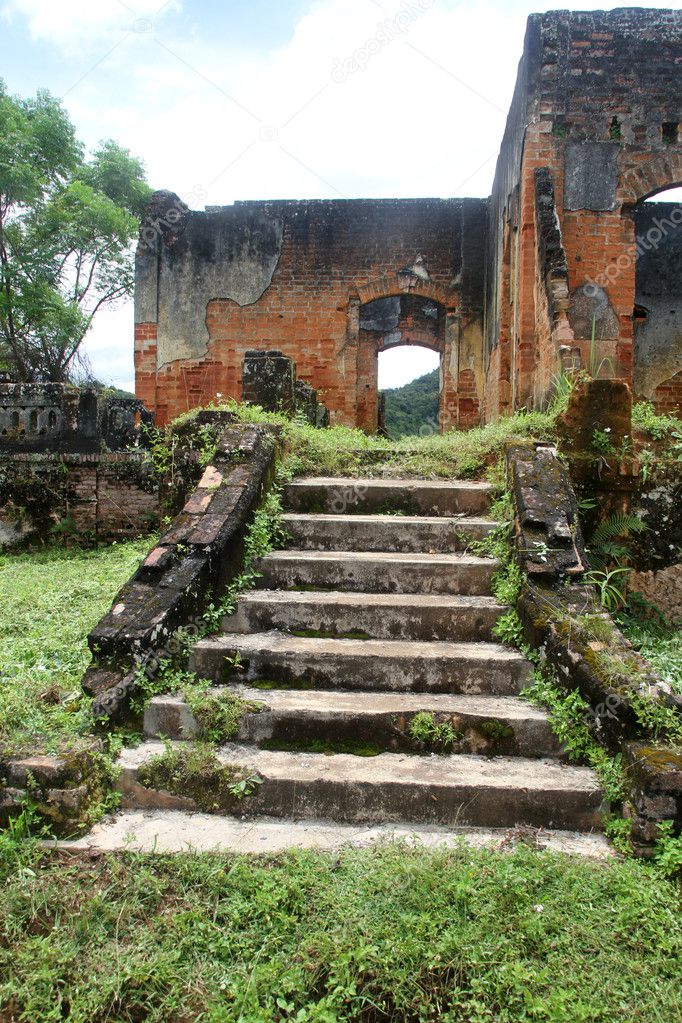 Ruins of brick temple