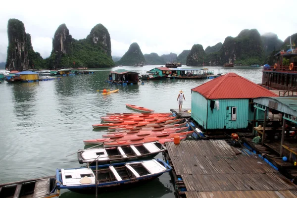 Kajaks in der Halong-Bucht, Vietnam — Stockfoto