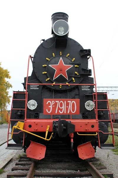 Fekete mozdony — Stock Fotó