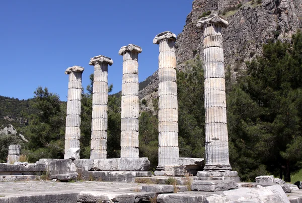 Tempel van athena op priene, Turkije — Stockfoto