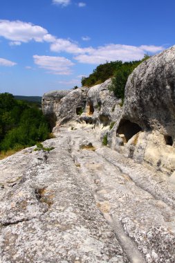 Ancient cave settlement Eski-Kermen clipart