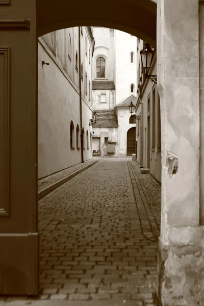 Rua velha em Praga — Fotografia de Stock