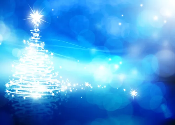 アート抽象的な青いクリスマス背景 — ストック写真