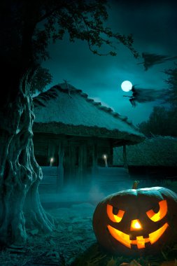 Background for a party on Halloween night clipart