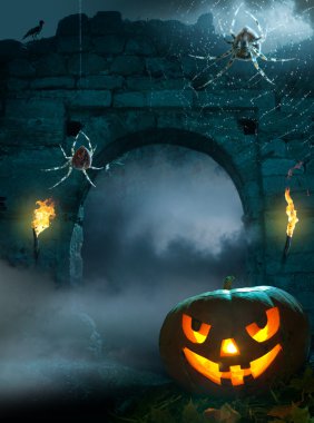 Design background for Halloween party clipart