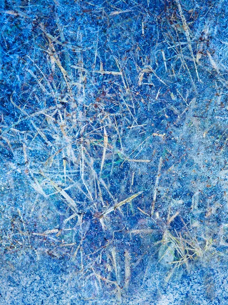 Abstrait bleu fond de glace d'hiver — Photo