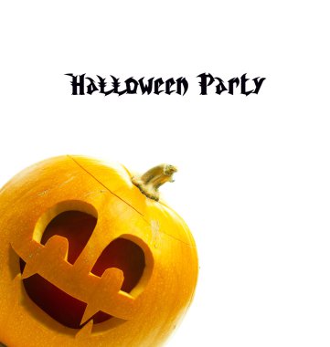 Halloween pumpkin isolated on white background clipart