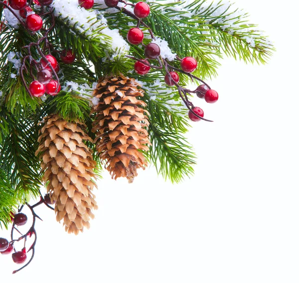Umění vánoční strom chráněné sníh — Stock fotografie
