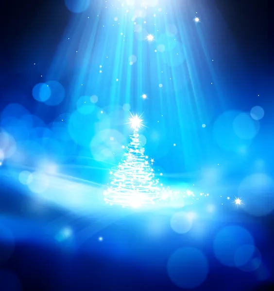 Kunst abstracte Kerstmis blauwe achtergrond — Stockfoto