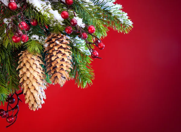 Sanat Noel ağacı korunaklı kar — Stok fotoğraf