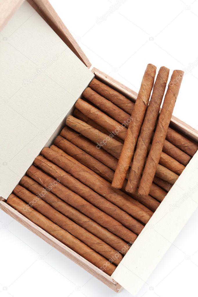 Cigars are in a box
