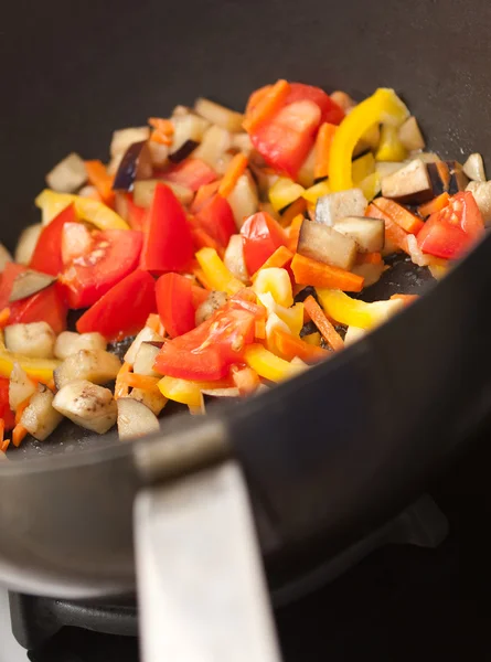 stock image Vegetables in the pan