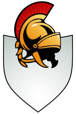 Helmet and shield clipart