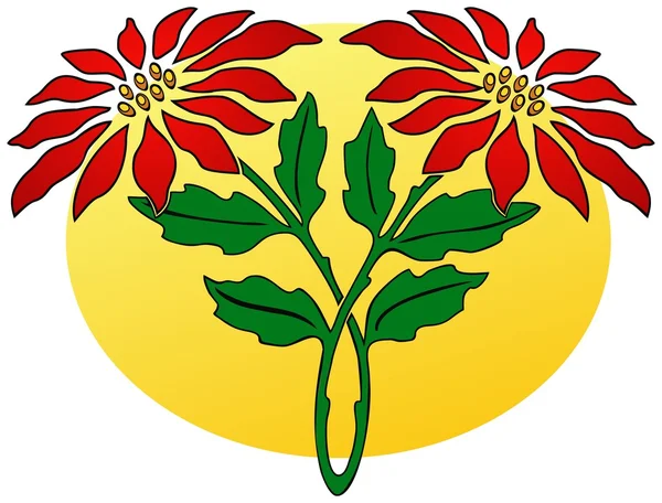 Poinsettias — стоковий вектор